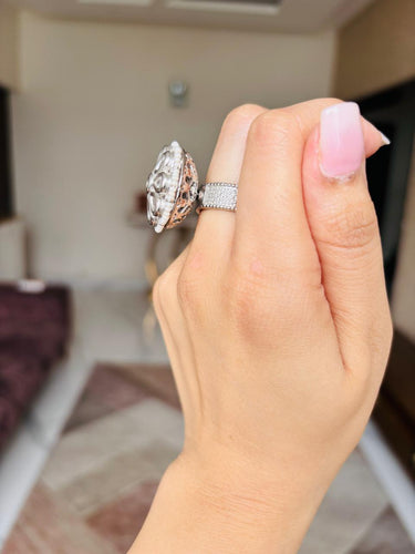 Flower Kundan Cocktail Ring